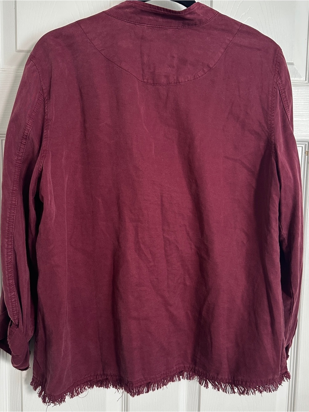 Sanctuary Wine Utility Jacket With Button-Front View 5